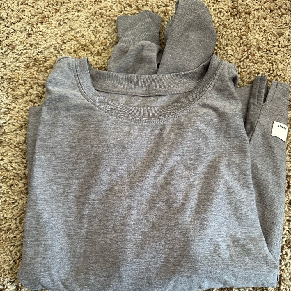 Heathered grey butter soft long sleeve shirt